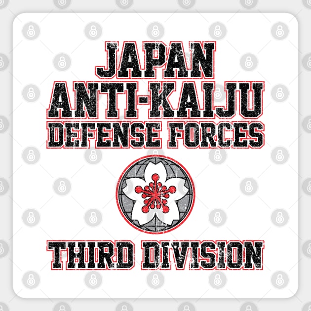 Japan Anti-Kaiju Defense Forces Third Division (Variant) Magnet by huckblade